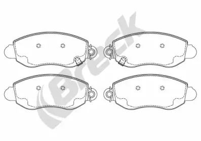 Комплект тормозных колодок, дисковый тормоз BRECK купить